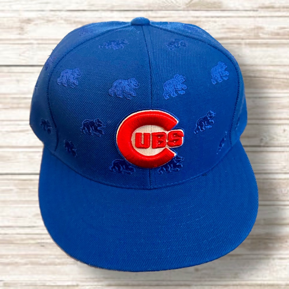 Cubs fitted flat bill hat size 7 1/4 Cooperstown Collection NWOT